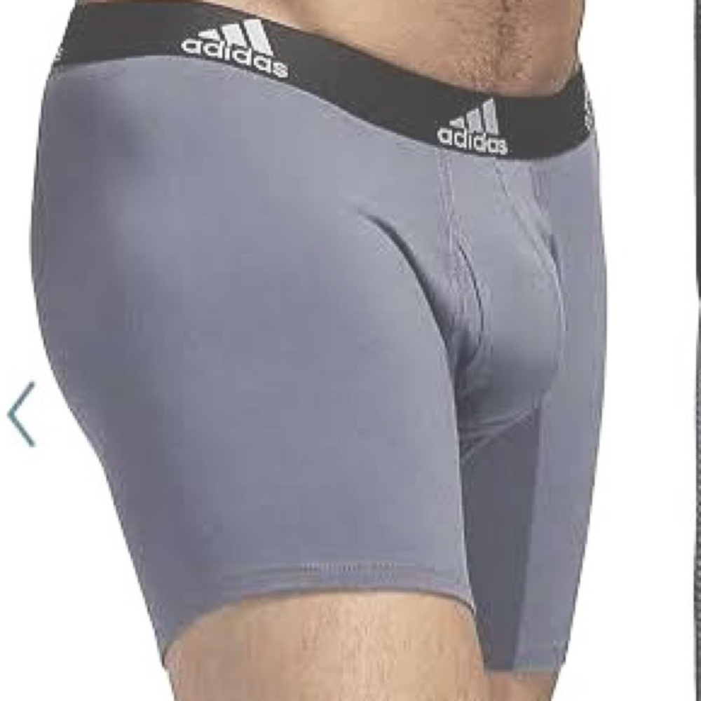 Adidas 4-pk AEROREADY 5” boxer briefs 42” Waist BLK Grey BL Microfiber NWOT - Picture 2 of 13